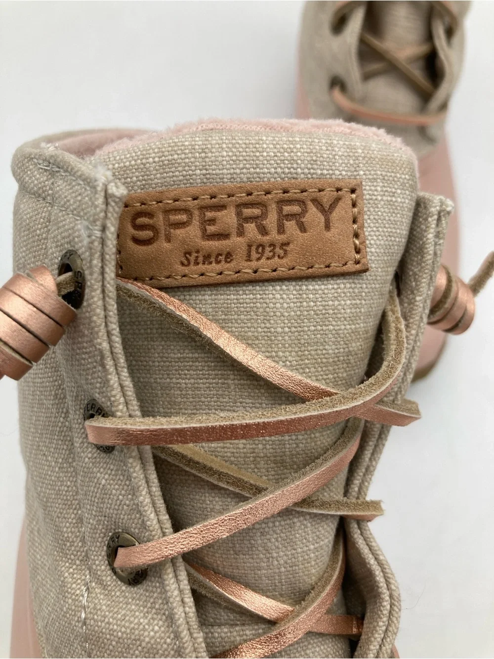 Sperry Saltwater Duck Boots in Oat Rose